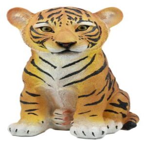 Ebros Large 10"H Indian Bengal Orange Tiger Cub Statue As Collection Decor Of Tigers