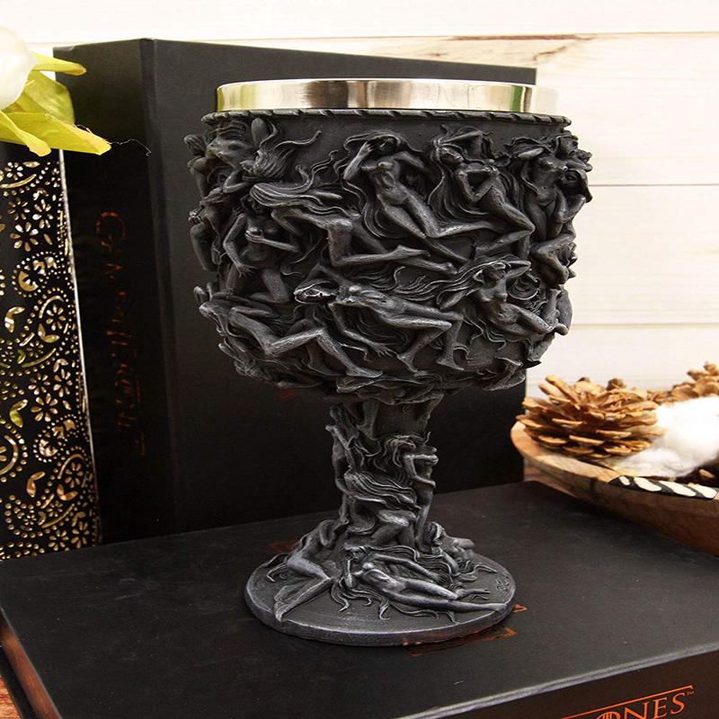 Gothic Sexy Nude Erotica Tantric Voodoo Tattoo Morphing Female Wine Goblet