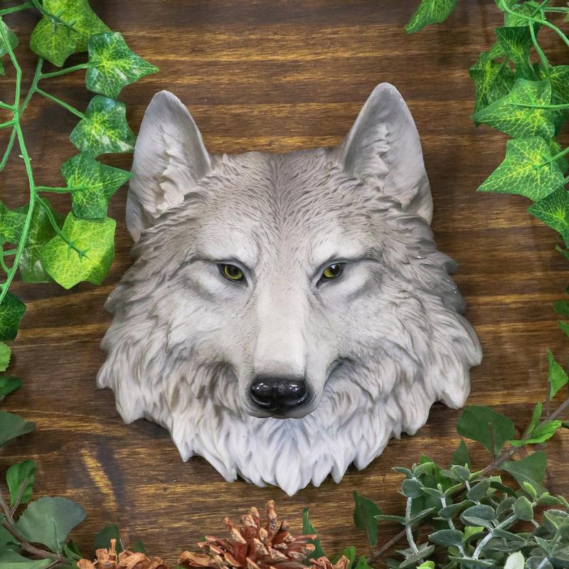 Ebros Direwolf Gray Wolf Mini Wall Decor Timber Wolf Canis Lupus Wall Plaque