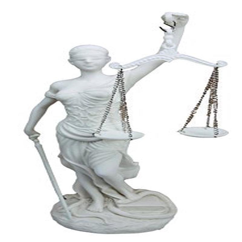 Ebros Greek Goddess La Justica Statue Blind Lady of Justice Holding Sword of Judgement and Scales Decorative Figurine 10" H Roman Dike Decor Sculpture Gift for Lawyers Legal Professionals Home Office