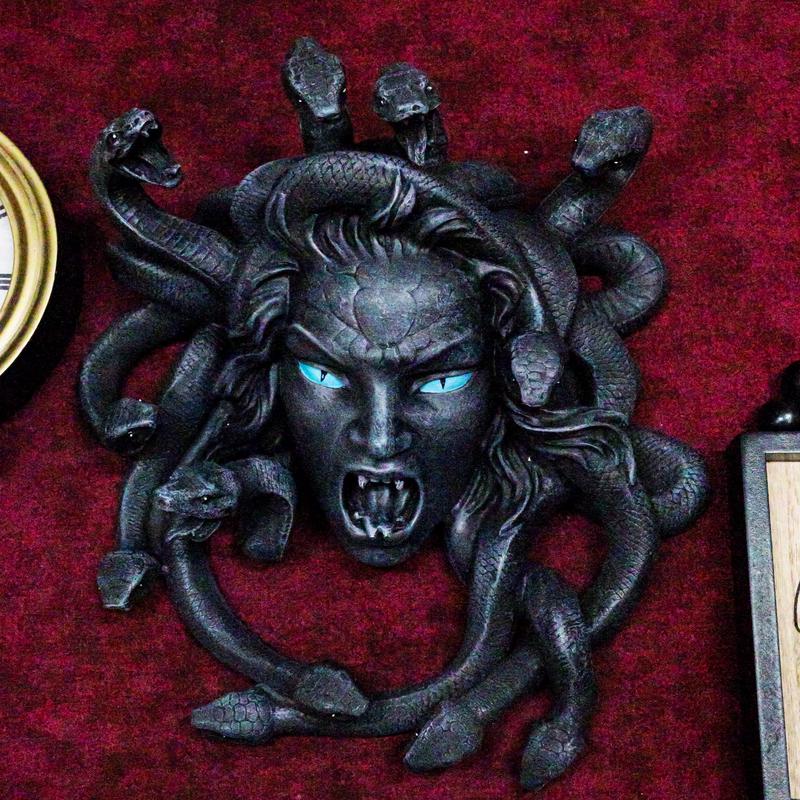 Ebros Greek Mythology Gorgon Goddess Medusa Head with Hair of Snakes Wall Decor