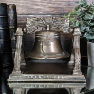 Ebros Independence Hall Liberty Bell Statue 5"Tall American Freedom