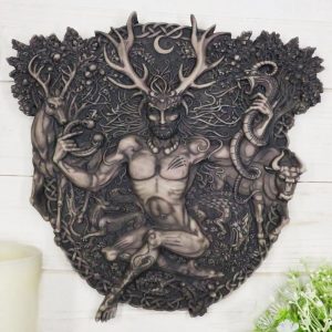 Ebros Wicca Horned God Cernunnos Wall Plaque Masculine Divinity Neopaganism