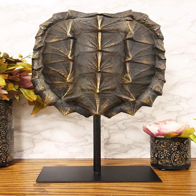 Ebros Large Nautical Reptile Alligator Snapping Turtle Shell Sculpture On Museum Stand