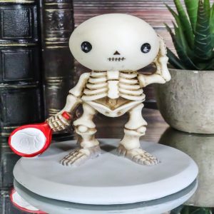 Ebros Lucky Breaks A Mirror Collectible Figurine 3.5" Tall Skeleton Boy Statue