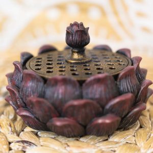 Ebros Meditation Of Buddha Lotus Flower Blossom Multiple Incense Sticks Holder Burner Figurine