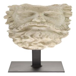 Ebros Large Ancient Classical Greek Roman Emperor Lucius Verus Fragmentary Head Bust Antique Artifact Reproduction Replica with Museum Gallery Stand Statue Classic Home Decorative Figurine Heads