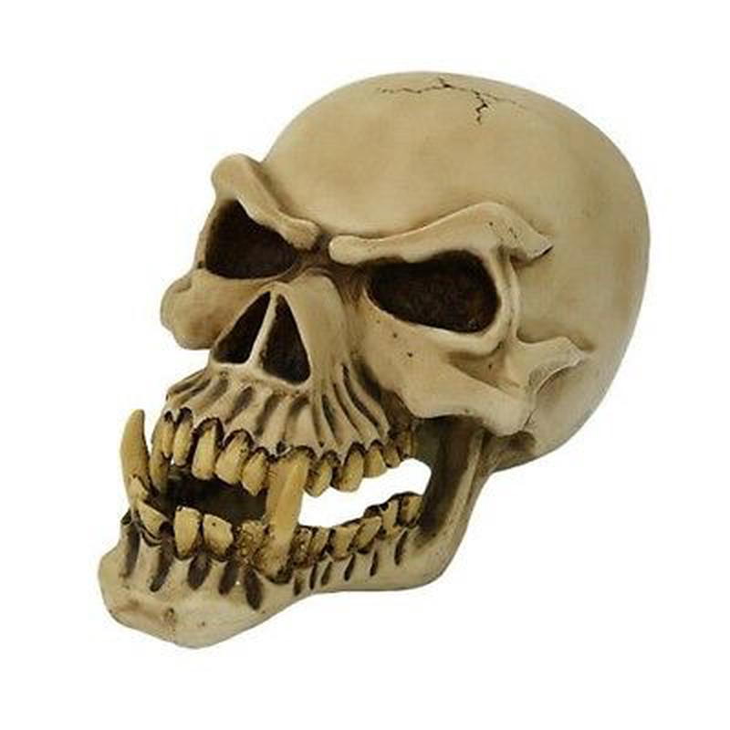 Ebros Large Dragon Demon Skull Skeleton Figurine 9.5" Long Novelty Halloween Decor