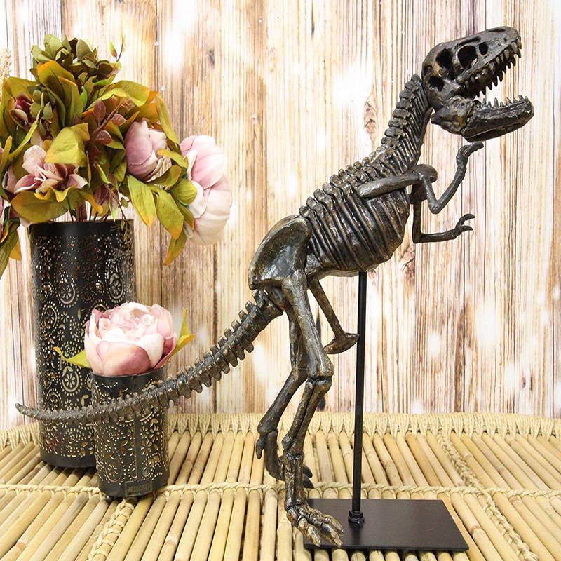 Ebros Jurassic Dinosaur Tyrannosaurus Rex Fossil Skeleton Statue On Museum Mount 19"L