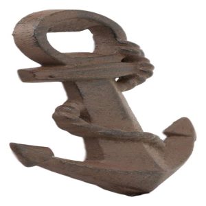 Ebros Rustic Vintage Solid Cast Iron Metal Nautical Ship Anchor Soda Beer Bottle Cap Opener 6.5" High Coastal Sea Bayou Boat Getty Port Anchors Party Decor Accent (1)