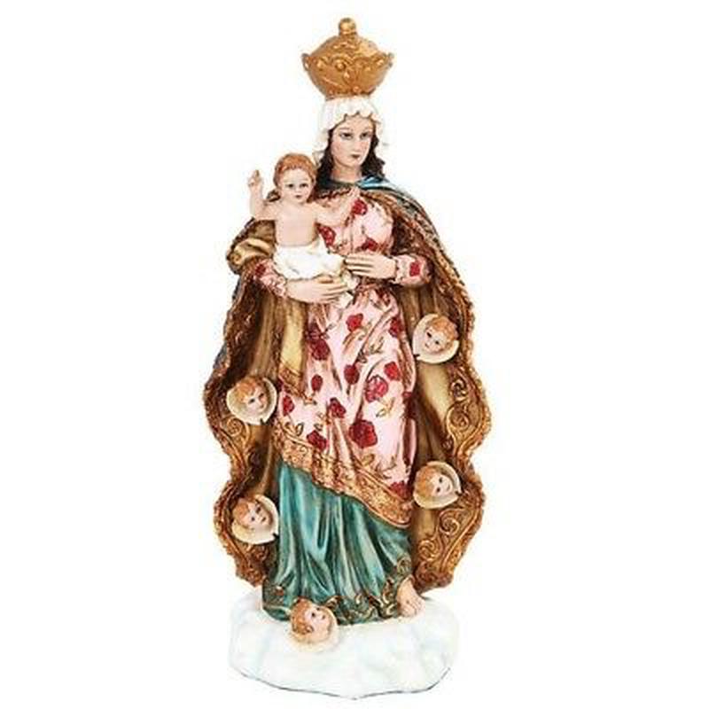Ebros Our Lady of Angels Queen of Angels and Saints Mary Sculpture Figurine