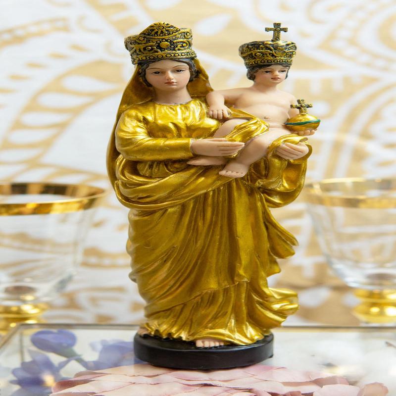 Ebros Our Lady Of Prompt Succor Blessed Virgin Mary With Baby Jesus Catholic Figurine 8.75"H