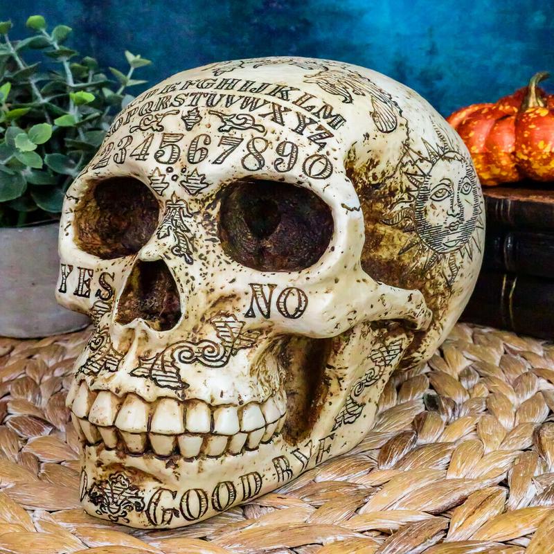 Ebros Paranormal Ouija Spirit Medium Skull Figurine Supernatural Occultist