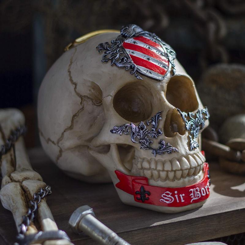 Ebros The Knights of The Round Table King Arthur Skulls Sir Bors Skull Figurine