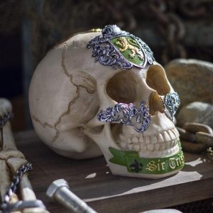 Ebros The Knights of The Round Table Skulls Sir Tristan Resin Skull Figurine
