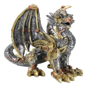 Geared Mechanical Look Steampunk Dragon Cyber Robot Decorative Sculpture