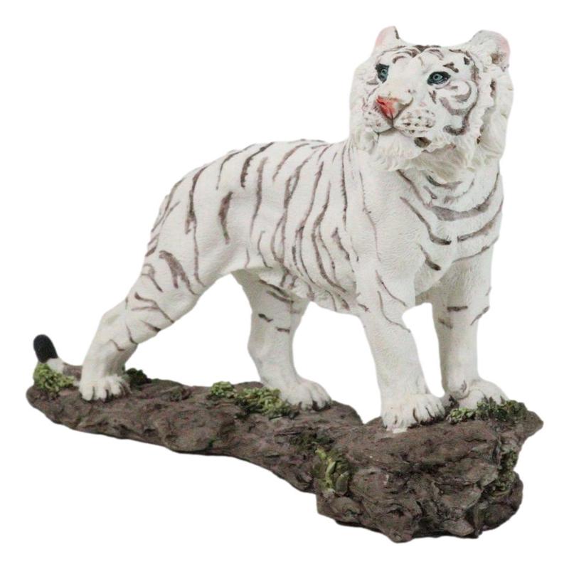 Apex Jungle Predator Prowling Fierce Siberian White Bengal Tiger Figurine