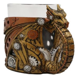 Ebros Steampunk Cyborg Robotic Dragon Drinking Mug Or Shot Glass 7oz Home Decor