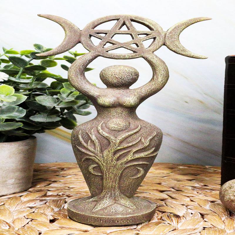 Ebros The Spiral Goddess Feminine Power Spiritual Triple Goddess Figurine 8 inch
