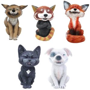 Ebros Sinister Grinning TeeHee Pets Collectible Statue 4.25"Tall (Set of 5 Teehee Pets)