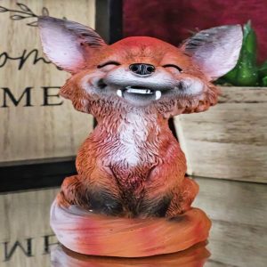 Ebros Sinister Grinning Urban Fox TeeHee Pets Collectible Statue 4.25" Tall