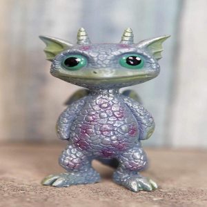 Ebros Small Aurora Borealis Baby Dragon Statue 3.5" High Wyrmling Dragonling