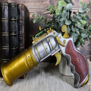 Ebros Vintage Design Decorative Steampunk Gun Pistol Prototype Figurine 8" L