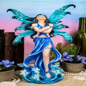 Ebros Water Elemental Fairy Goddess Statue 12"Tall Ocean Aphrodite Fairy Rising Over Waves Figurine