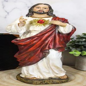 Sacred Heart of Jesus Statue 11" H Roman Catholic Christus Christ Figurine