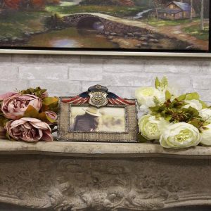 Western Police Emblem Logo Badge Picture Frame with Easel Back for 4"X6" Photo