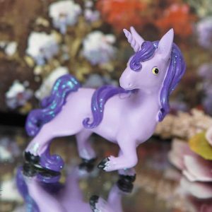 Ebros Whimsical My Little Unicorn Horse Figurine in Pastel Colors (Purple Glow)
