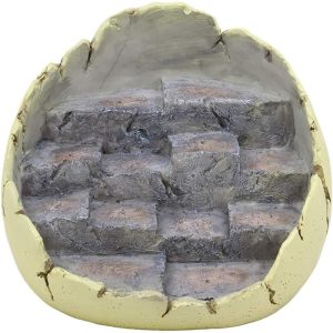 Ebros Wyrmling Dragon Hatchling Cracked Egg Miniature Display Stand with Rocky Steps Figurine As Decorative Housing for Miniature Dragons Sculptures Medieval Fantasy Alchemy Decorative Statue