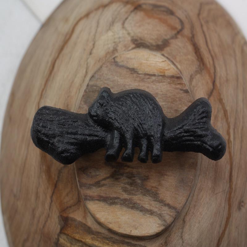 Cast Iron Rustic Western Black Bear Drawer Cabinet Door Pulls Hardware 12 Pack