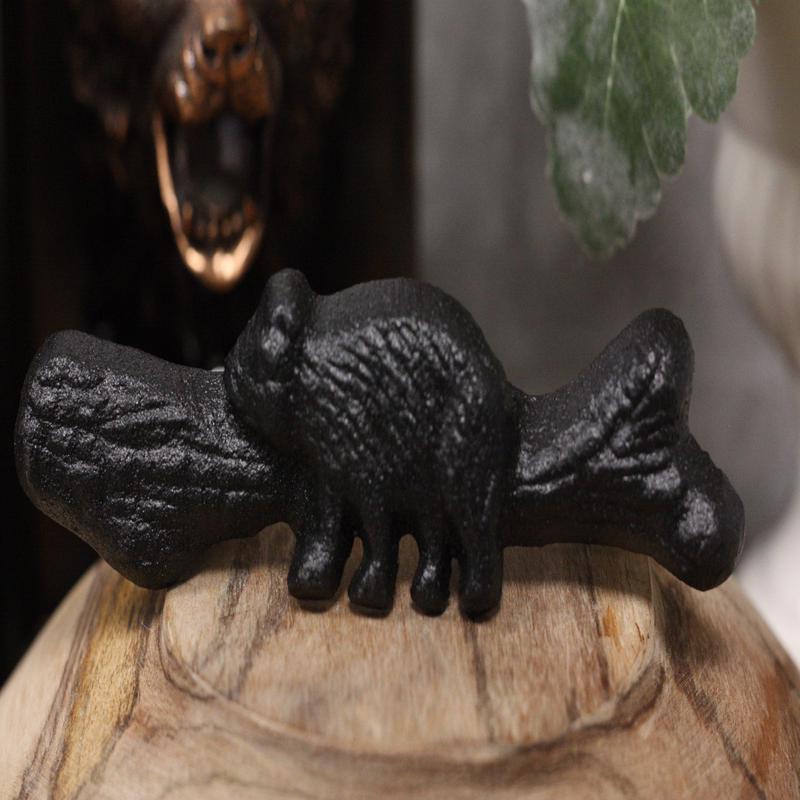 Cast Iron Rustic Western Black Bear Drawer Cabinet Door Pulls Hardware 6 Pack