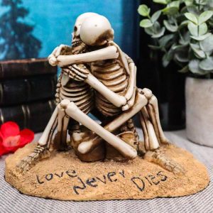 Day Of The Dead Love Never Dies Castaway Wedding Skeleton Couple Hugging Statue