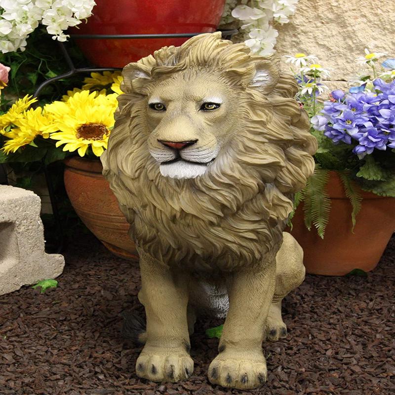 Ebros King Of The Savannah African Pride Lion Statue 20"Tall The Majestic Aslan