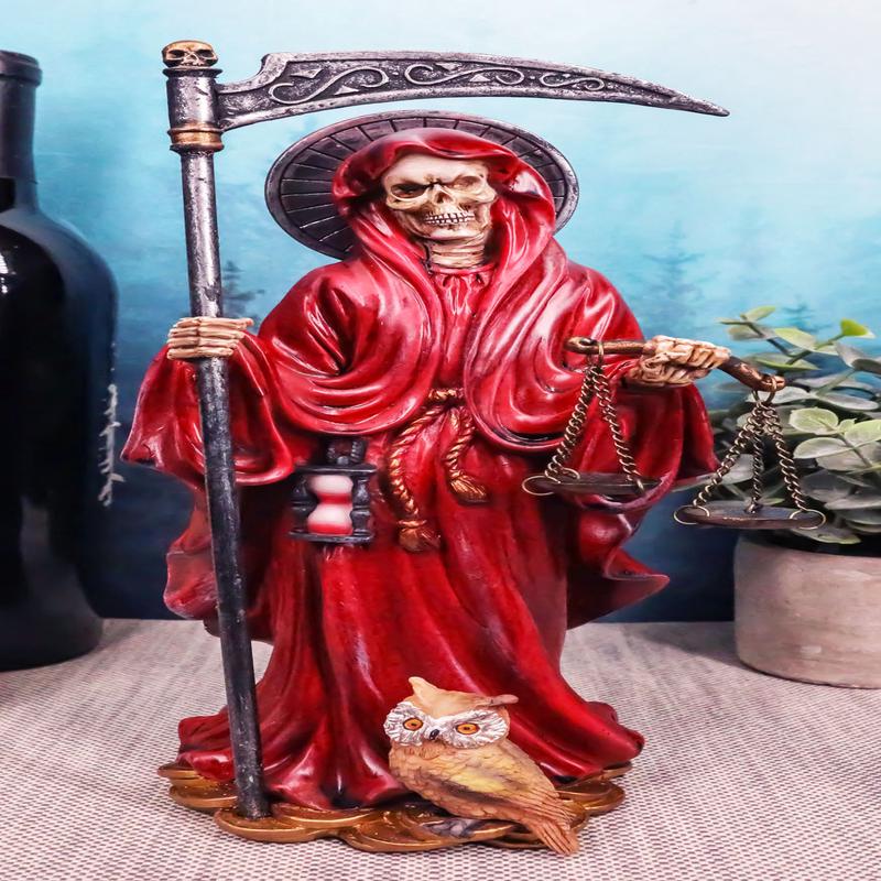 Ebros Red Robe Holy Death Santa Muerte Day of The Dead Figurine Symbol Of Love