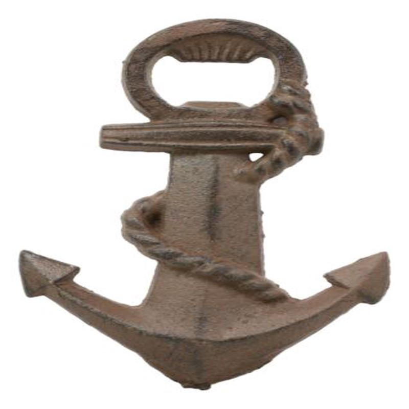 Rustic Vintage Solid Cast Iron Nautical Coastal Ship Anchor Beer Bottle Opener