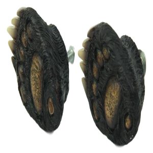 Rustic Western Black Bear Paw Drawer Cabinet Furniture Knobs Hardware Pack of 2