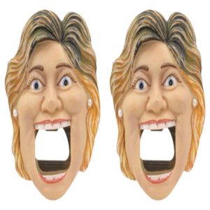 Secretary of State Democratic Hillary Clinton Beer Bottle Cap Opener Set Of 2