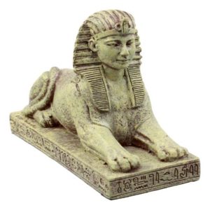 Classical Egyptian Guardian Sphinx Figurine 4.25"L Androsphinx Lion Collectible