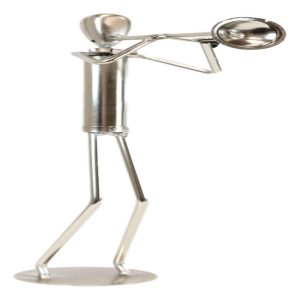 Decorative Hand Made Recycled Metal Trumpet Instrument Player Musician Statue