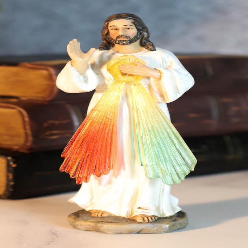 Ebros Saint Faustina Depiction Divine Mercy of Jesus 6"H Figurine