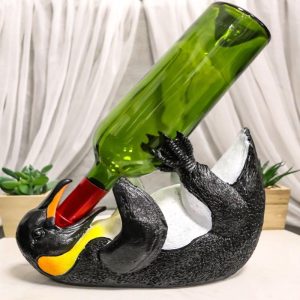 Ebros South Pole Emperor Penguin Wine Holder Birds Of Antarctica Kitchen Decor