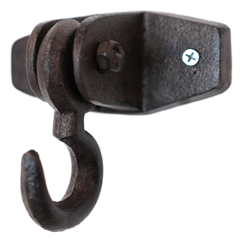 Cast Iron Decorative Trolley Farmhouse Rustic Swivel Coat Hat Hook Wall Hanger