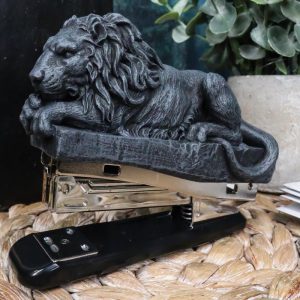 Ebros Faux Stone Gothic Lion Gargoyle Stapler Decorative Office Accessory 5.25"L