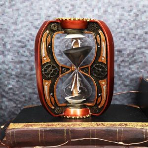 Ebros Past Present Future Time Warp Steampunk Gearwork Sandtimer Figurine Sand Timer