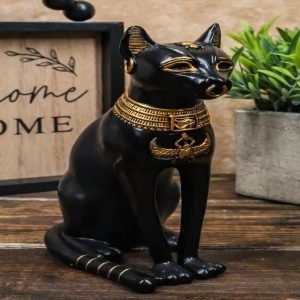 Egyptian Ancient God Deity Small Bastet Figurine Ubasti Bast Cat Motherhood Home