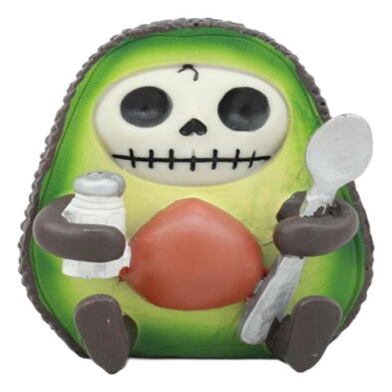 Gourmet Furrybones Hass Avocado Figurine Small Furry Bones Skeleton Decor Statue
