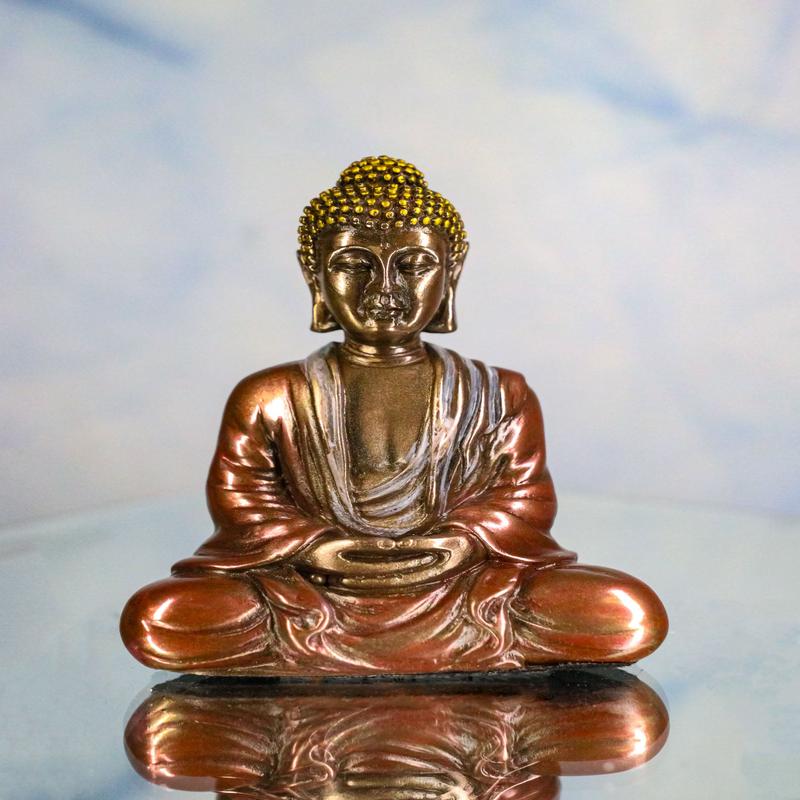 Shakyamuni Buddha Meditating Small Statue Amitabha Decor Small 3" Height